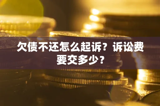 北京欠债不还怎么起诉？诉讼费要交多少？